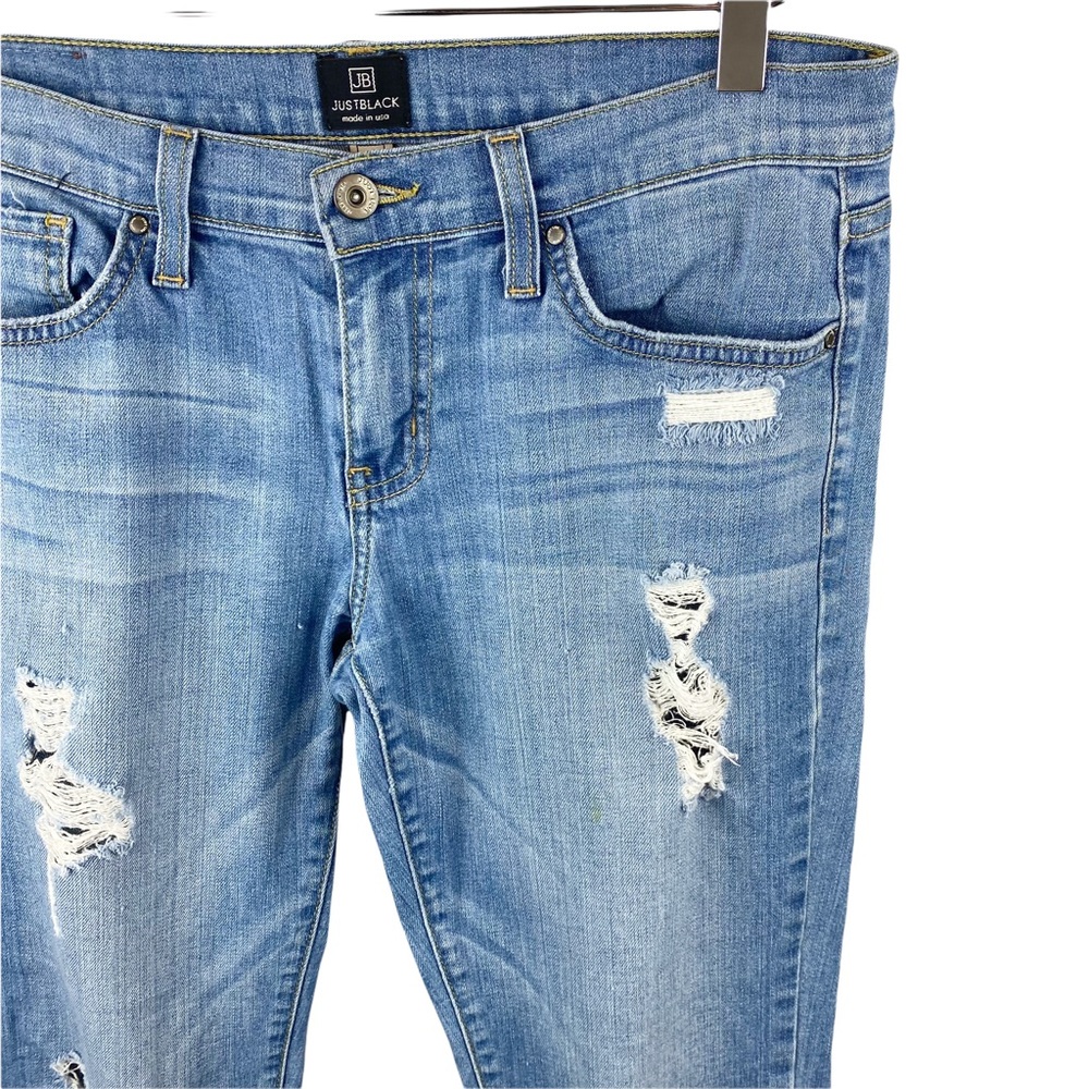 Just Black Distressed Mid Rise Ankle Jeans Size 26 - Picture 2 of 7